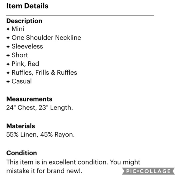 Free People Linen Ruffle Hem Single Shoulder Dress - Picture 4 of 4